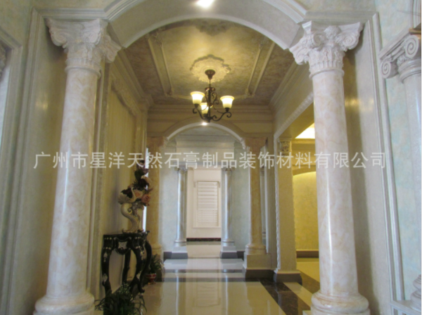 有橫梁的天花板該如何安裝石膏線條？